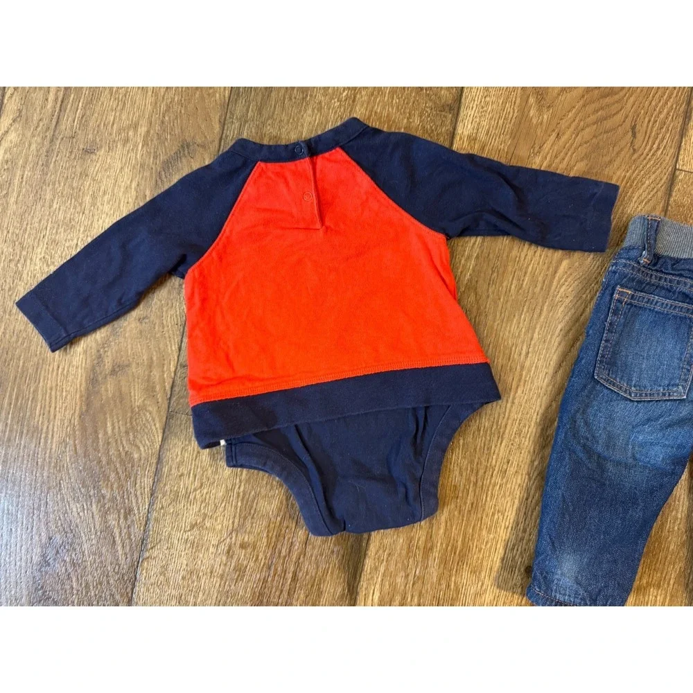 Gap Baby Boy 3/6 Months Clothes Lot Lined Jeans Pants Sweatshirt‎ Shirt Logo